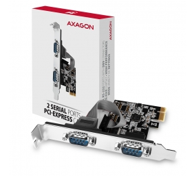 AXAGON PCI-Express card with two 250 kbps serial ports | PCEA-S2N