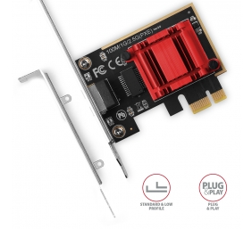 AXAGON PCI-Express network card with 2.5 Gbit/s transmission rate and PXE support | PCEE-G25