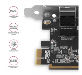 AXAGON Gigabit Ethernet PCI-Express network card with proven Realtek chipset version | PCEE-GRF