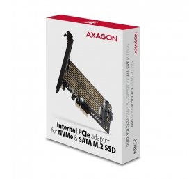 AXAGON PCI-Express x4 adapter to connect up to two M.2 disks to a computer | PCEM2-D