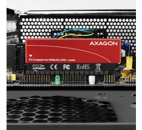 AXAGON PCI-Express x16 internal adapter to connect an NVMe M.2 SSD to a desktop | PCEM2-S