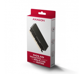 AXAGON PCI-Express x16 adapter with cooler for connecting an NVMe M.2 SSD drive to a computer | PCEM2-XS