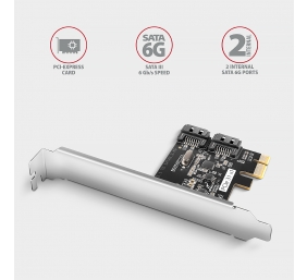 AXAGON Two-channel SATA III PCI-Express controller with two internal SATA port outputs | PCES-SJ2