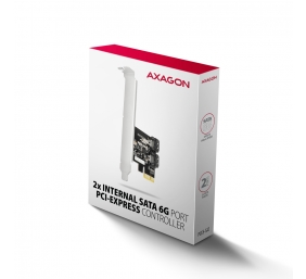 AXAGON Two-channel SATA III PCI-Express controller with two internal SATA port outputs | PCES-SJ2