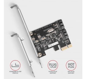 AXAGON Two-channel SATA III PCI-Express controller with two internal SATA port outputs | PCES-SJ2