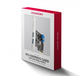 AXAGON PCI-Express card with a pair of internal and a pair of external USB 5Gbps ports | PCEU-232RS