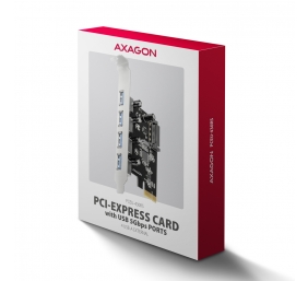 AXAGON PCI-Express card with four external USB-A 5Gbps ports | PCEU-430RS