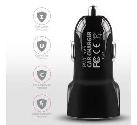 AXAGON Dual car charger, 24W | PWC-5V5