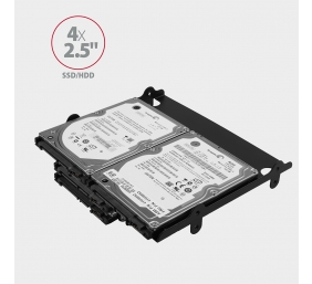 AXAGON Metal frame for mounting four 2.5" disks or two 2.5" disks and one 3.5" disk in a 5.25" position | RHD-435