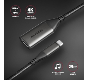 AXAGON | Active converter | USB-C to HDMI | 0.25 m