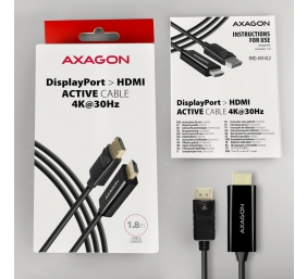 AXAGON | Active cable | DisplayPort to HDMI | 1.8 m