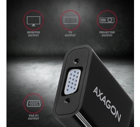 AXAGON | Active converter | HDMI to VGA | 0.15 m