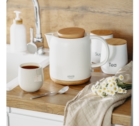 Adler Electric Kettle | AD 1304 | Electric | 1200 W | 1 L | Ceramic | 360° rotational base | White