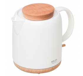 Adler Electric Kettle | AD 1304 | Electric | 1200 W | 1 L | Ceramic | 360° rotational base | White
