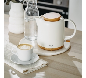 Adler Electric Kettle | AD 1304 | Electric | 1200 W | 1 L | Ceramic | 360° rotational base | White