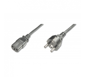 Digitus Maitinimo kabelis, CEE 7/7 (Type-F) - C13 M/F, H05VVF3G 0.75qmm, 1.2 m, Black