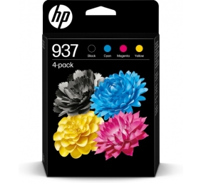 HP 937 CMYK 4-Pack (6C400NE) Rašalinių kasečių komplektas, C/M/Y/BK