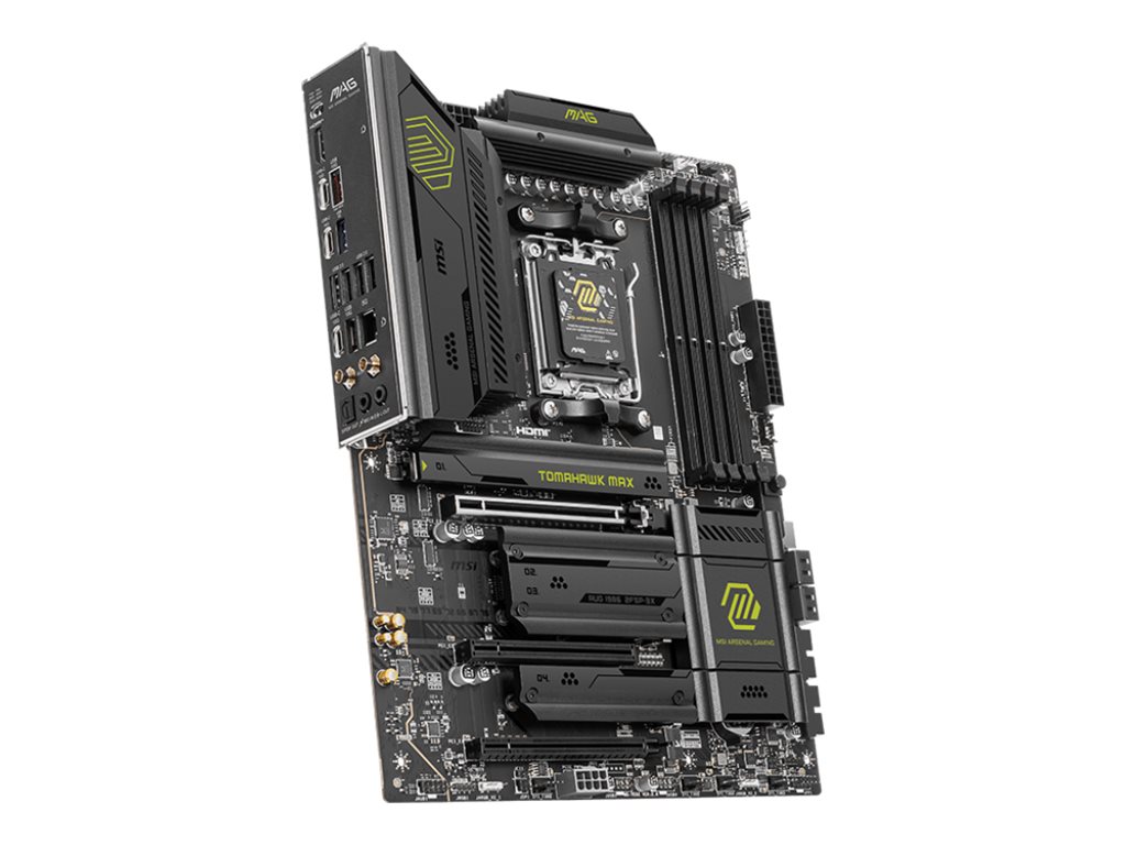 MSI MAG B850 TOMAHAWK MAX WIFI | Processor family AMD | Processor socket AM5 | DDR5 | Supported hard disk drive interfaces SATA, M.2 | Number of SATA connectors 4