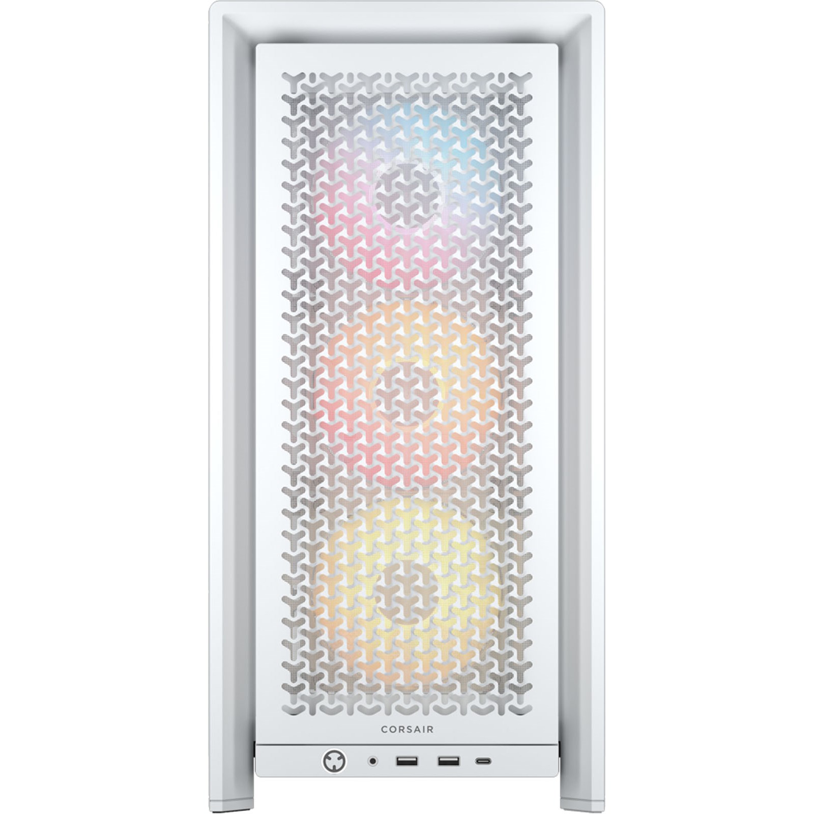 Corsair PC Case | Frame 4000D RS ARGB Modular | White | Mid-Tower | Power supply included No