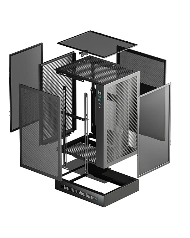 Deepcool PC Gaming Case | CH170 DIGITAL | Black | Mini ITX | Power supply included No | ATX PS2