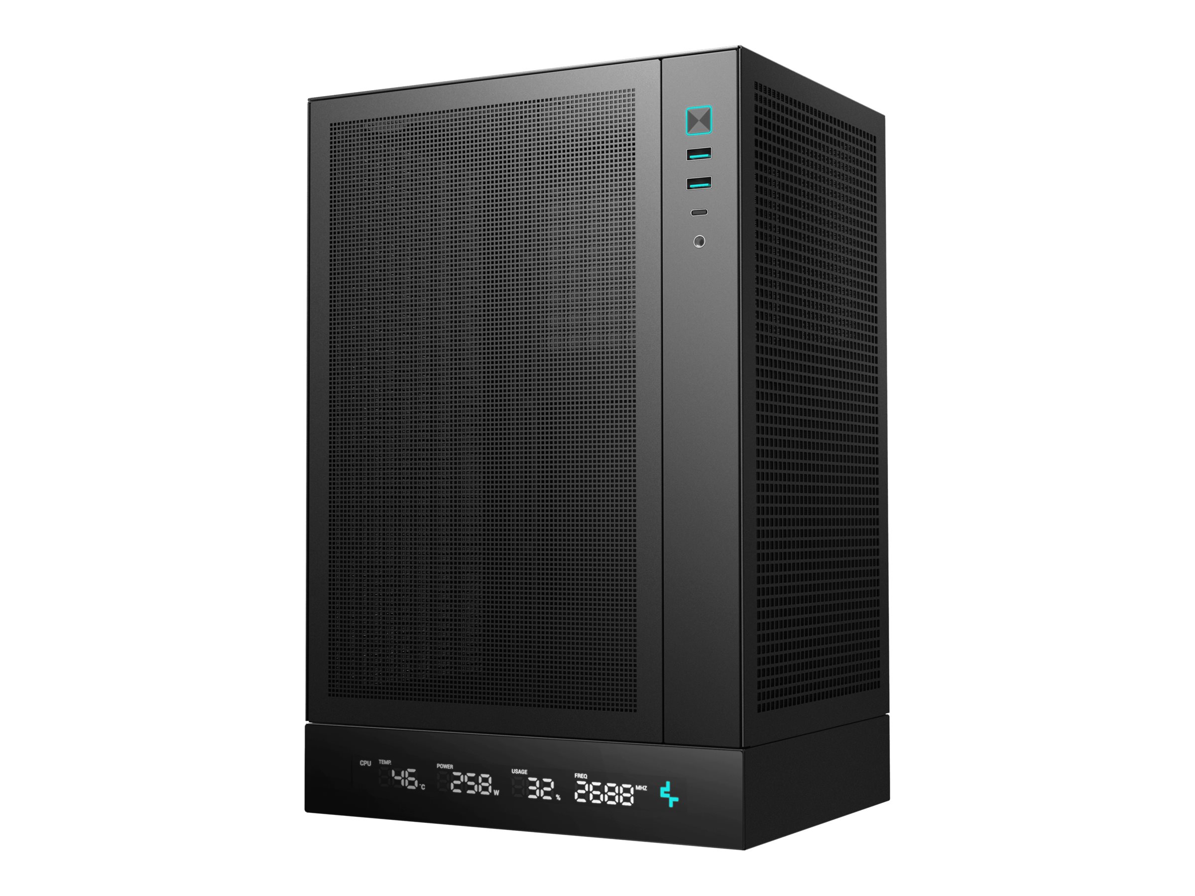 Deepcool PC Gaming Case | CH170 DIGITAL | Black | Mini ITX | Power supply included No | ATX PS2