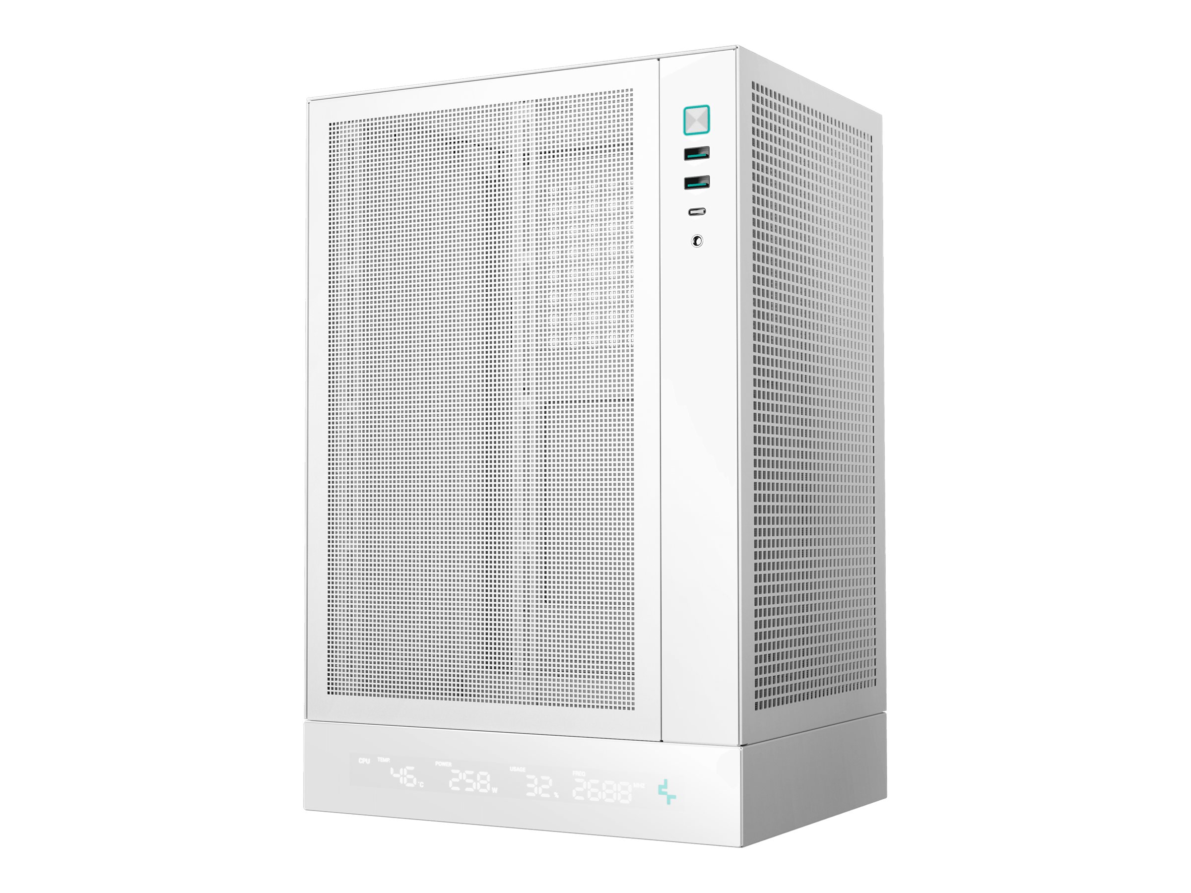 Deepcool PC Gaming Case | CH170 DIGITAL | White | Mini ITX | Power supply included No | ATX PS2