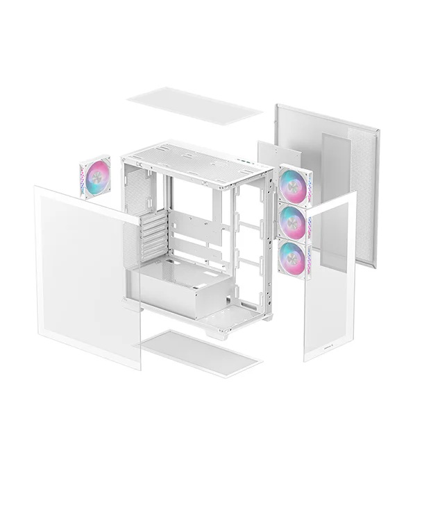 Deepcool CG580 4F WH | White | Mid Tower | Power supply included No | ATX PS2