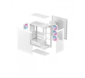 Deepcool CG580 4F WH | White | Mid Tower | Power supply included No | ATX PS2