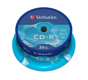 Verbatim 43432 CD-R 700MB 52X Extra Protection Surface diskai (25 vnt pakuotėje)