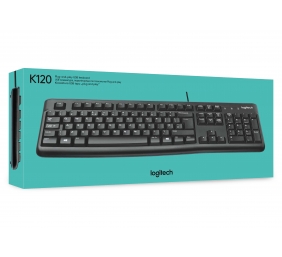 Logitech K120 Laidinė klaviatūra, USB, US, Juoda