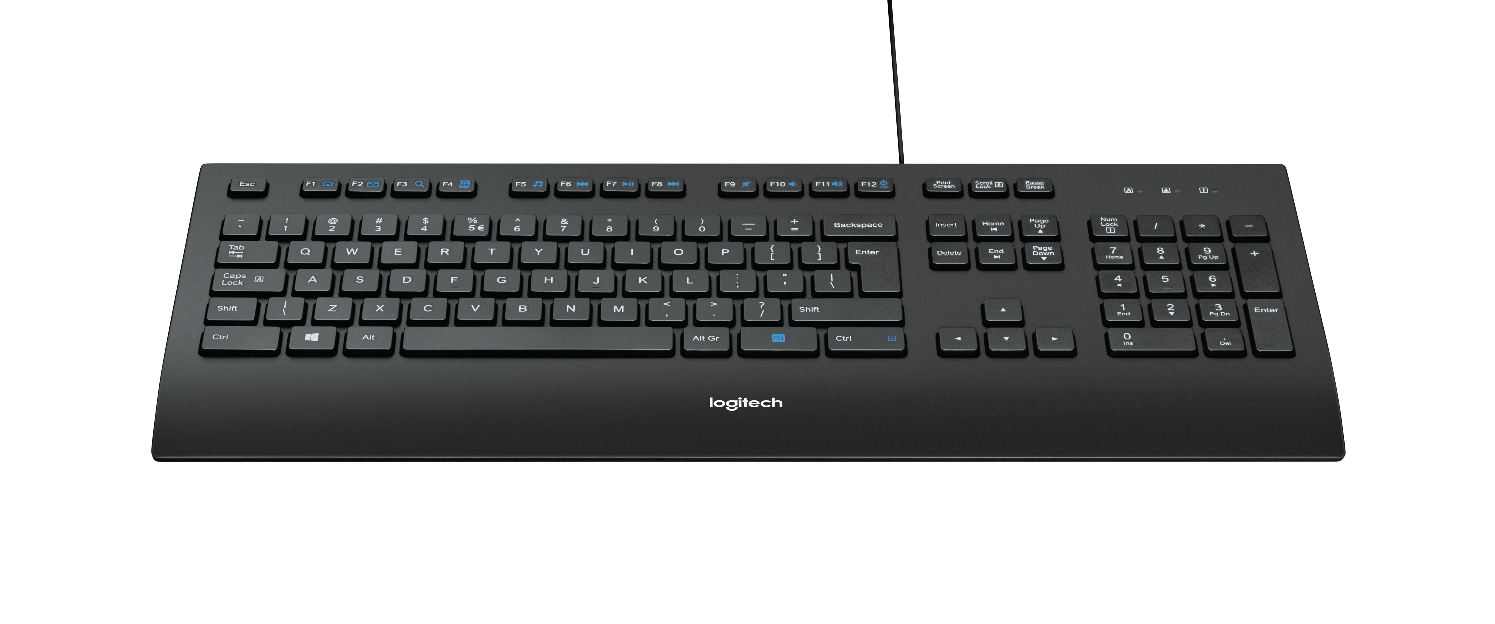 Logitech K280e Laidinė klaviatūra, USB, US, Juoda