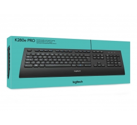 Logitech K280e Laidinė klaviatūra, USB, US, Juoda