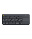 Logitech K400 Plus Touch Belaidė klaviatūra, RF Wireless, US, Juoda