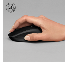 Logitech M330 Silent Plus Belaidė pelė, 1000 DPI, Juoda