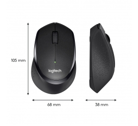 Pelė belaidė Logitech M330 silent Plus - 2.4GHZ - EMEA (910-004909),  juoda