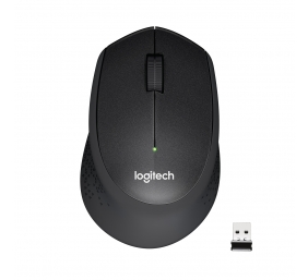 Logitech M330 Silent Plus Belaidė pelė, 1000 DPI, Juoda