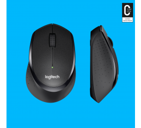 Logitech M330 Silent Plus Belaidė pelė, 1000 DPI, Juoda