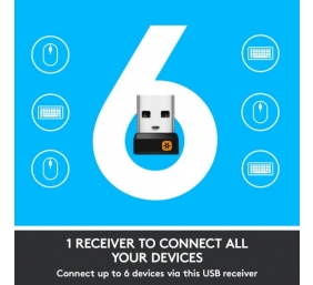 Logitech Marathon M705 Belaidė pelė, RF Wireless, 1000 DPI, Charcoal