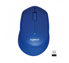 Pelė belaidė Logitech M330 silent Plus - 2.4GHZ - EMEA (910-004910),  mėlyna