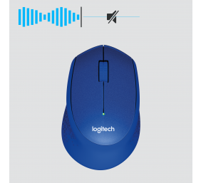 Pelė belaidė Logitech M330 silent Plus - 2.4GHZ - EMEA (910-004910),  mėlyna