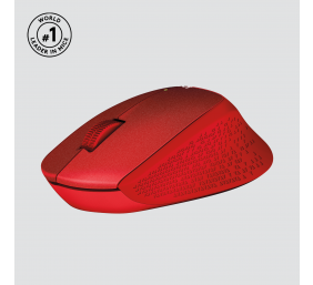 Pelė belaidė Logitech M330 silent Plus - 2.4GHZ - EMEA (910-004911),  raudona