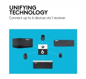 Logitech M720 Triathlon Belaidė pelė RF Wireless + Bluetooth, 1000 DPI, Juoda