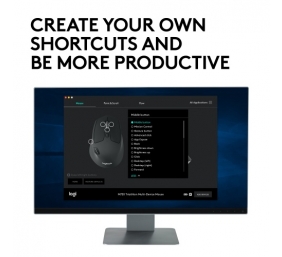 Logitech M720 Triathlon Belaidė pelė RF Wireless + Bluetooth, 1000 DPI, Juoda