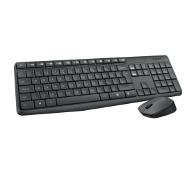 Logitech MK235 Combo Belaidė klaviatūra + pelė, US, Pilka
