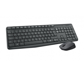Logitech | MK235 | Keyboard and Mouse Set | Wireless | Mouse included | Batteries included | US | Black