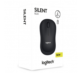 Logitech B220 Silent Belaidė pelė, RF Wireless, 1000 DPI, Juoda