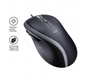 LOGITECH Mouse Corded M500 Black - Laser - Contoured - Hyper fast scrolling
