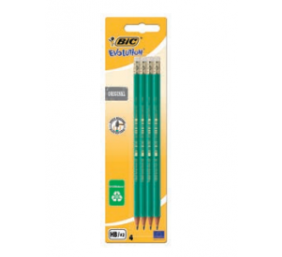 Bic Pieštukai su trintuku Evolution Original HB, 4 vnt. rinkinys 049012