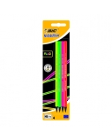 Bic Pieštukai Evolution Fluo HB, 4 vnt. rinkinys, įvairių korpuso spalvų 446199