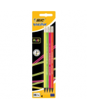 Bic Pieštukai su trintuku Evolution Fluo HB, pakuotėje 4 vnt, įvairių spalvų 449046